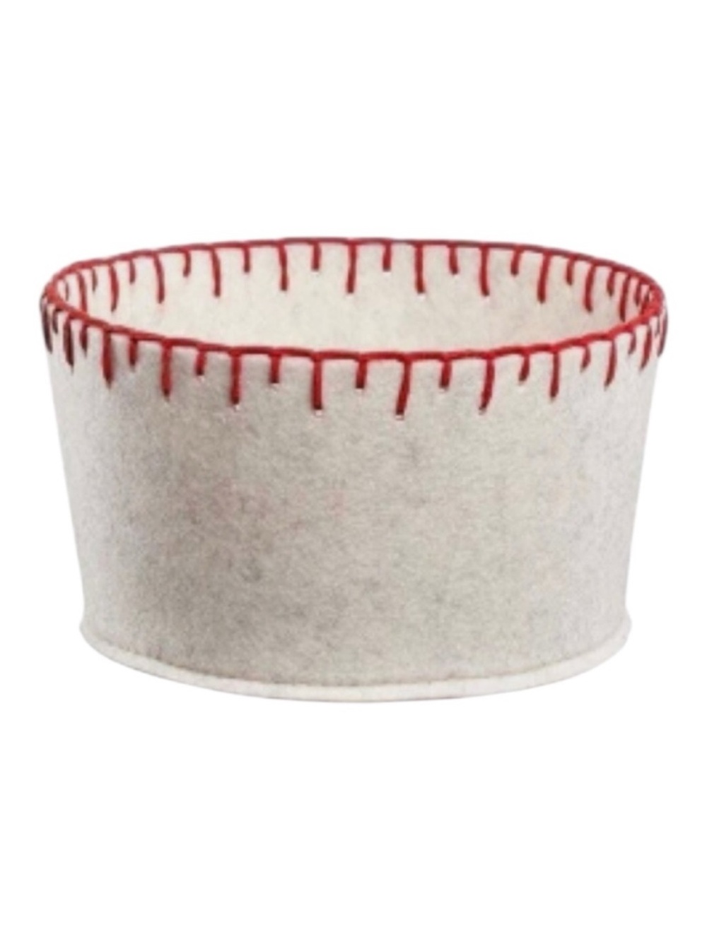 Threshold White & Red Round Storage Bin